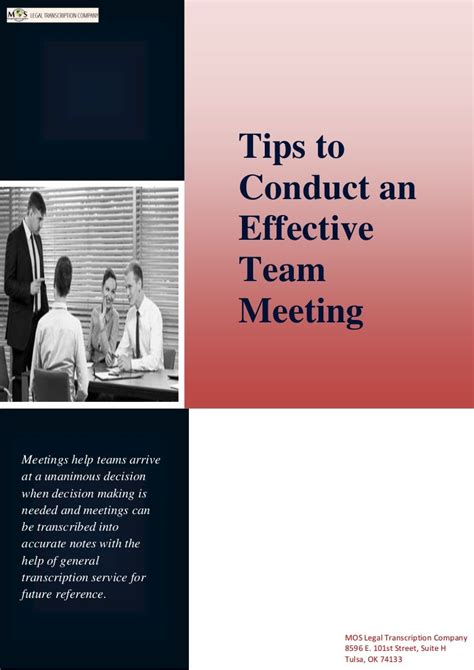 Tips To Conduct An Effective Team Meeting