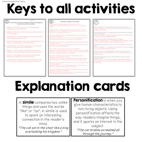 Figurative Language Worksheets Posters ~ Close Reading For Grades 4 8