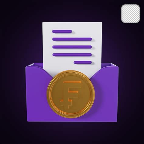 Premium Psd Franc Folder 3d Illustration