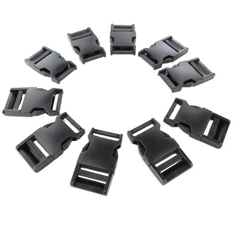 Black Colored Plastic Buckle Pcs Side Release Buckle Curved Mm Dual