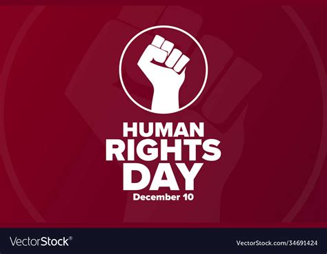 Human Rights Day December Holiday Concept Vector Image