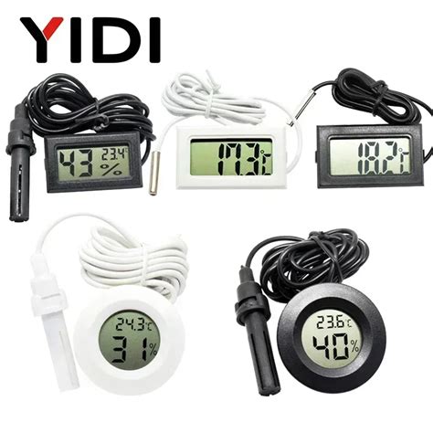 Mini LCD Digital Thermometer Hygrometer Gauge Tester Probe Incubator