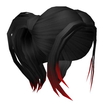 Long Pigtails In Black With Red Ombre Roblox Item Rolimon S