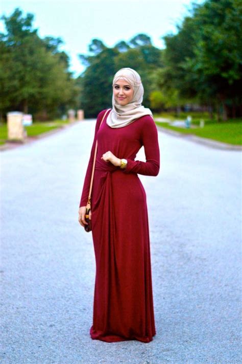 20 Best Jilbab Fashion Ideas This Season Red Dress Maxi Hijab Dress