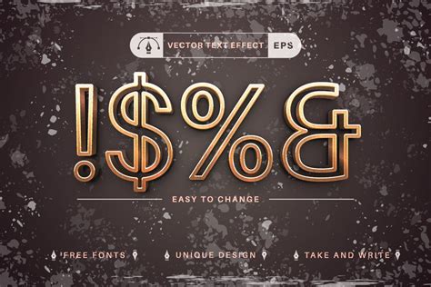 Rust Editable Text Effect Font Style