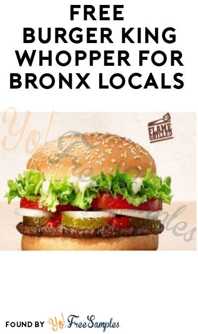 FREE Burger King Whopper for Bronx Locals (Uber Eats & Code Required ...