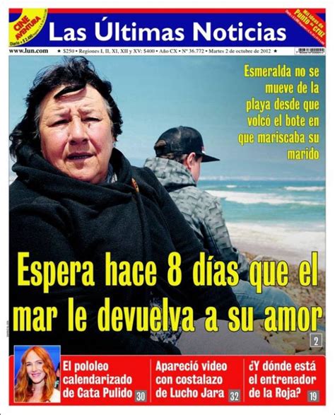 Periódico Las Últimas Noticias Chile Periódicos De Chile Edición De Martes 2 De Octubre De