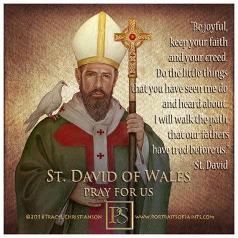 Happy Feast Day Saint David Of Wales500 589 Feast Portraits Of Saints