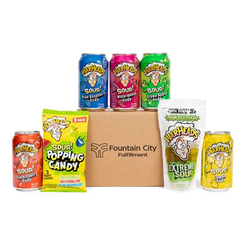 Warheads Sour Soda Variety Pack With Warheads Sour Popping Candy Van