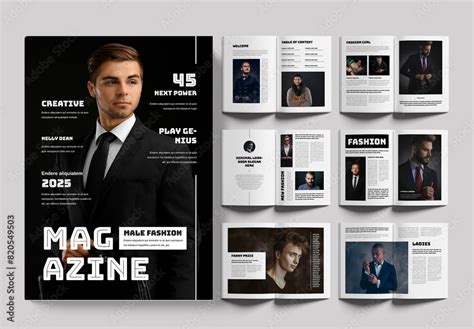 Magazine Template Design Layout Stock Template | Adobe Stock