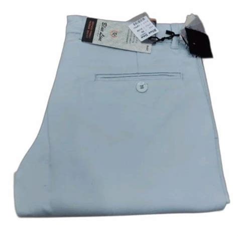 Mens Ice Blue Plain Cotton Trouser Casual Wear At Rs 540 In Indore