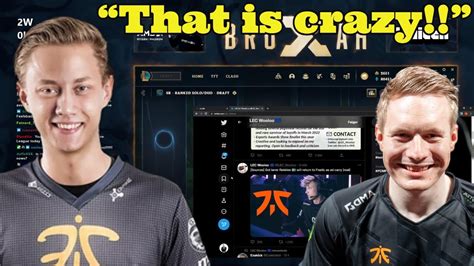 Broxah Reacts To Rekkles Rejoining FNATIC In 2022 YouTube