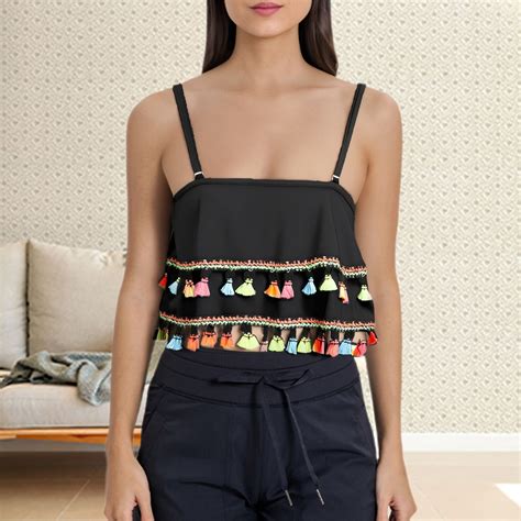 Plus Size Bikini Ruffled Bikini Top Swim Top Falbala Swimsuit Top For Women Bathing Suit Top