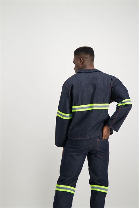 Denim 2pc Conti Suit With R Tape Pienaar Brothers PPE Personal