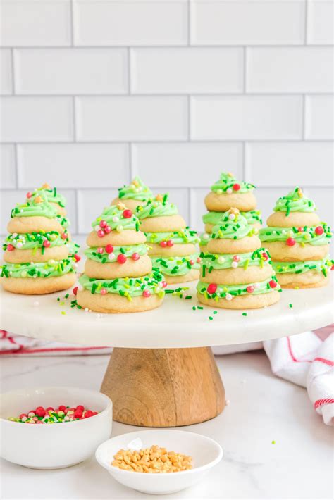 Stacked Christmas Tree Cookies