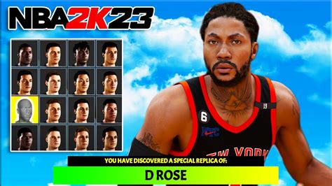 Derrick Rose Pooh Replica Build And Face Creation In Nba 2k23 Youtube