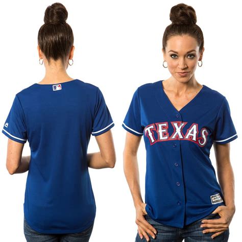 Texas Rangers Majestic Womens Cool Base Jersey Royal Texas Rangers