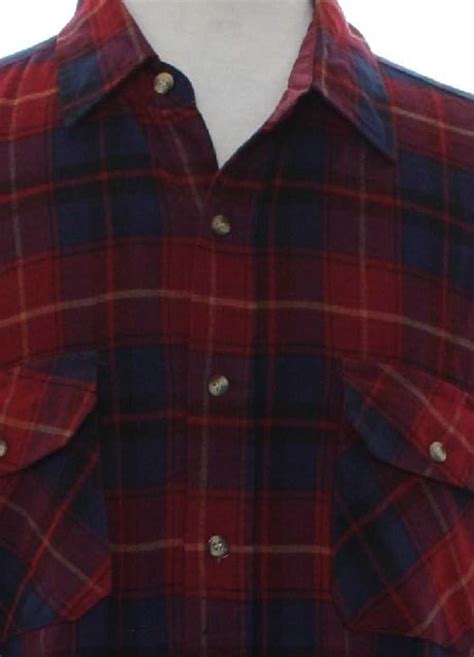 1980s Northwest Territory Mens Plaid Flannel Shirt Gem