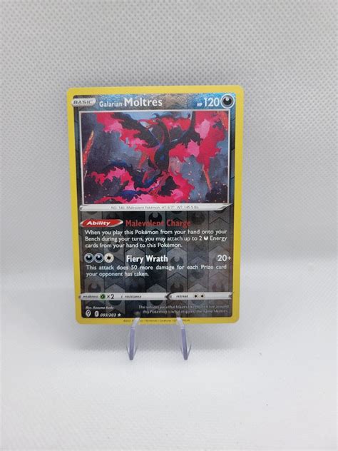 Pokémon TCG Galarian Moltres Evolving Skies 093 203 Reverse Holo Holo