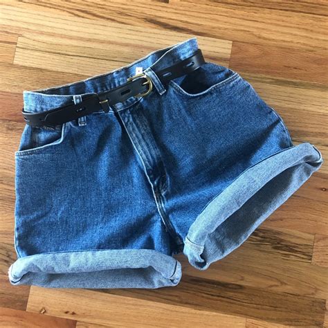 Vintage Wrangler Denim Shorts High Rise Waisted 10 Le Gem