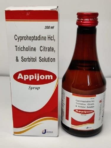 Cyproheptadine Hcl Tricholine Citrate And Sorbitol Solution Syrup