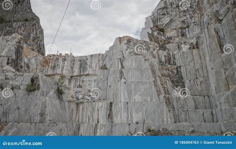 A White Marble Quarry In Apuan Alps Carrara Italy Stock Image Image