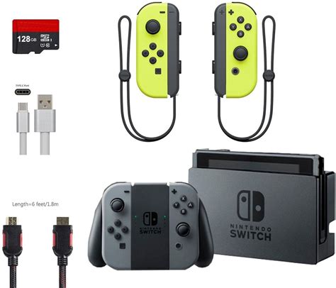 Nintendo Switch 6 Items Bundle Nintendo Switch 32gb Console Gray Joy