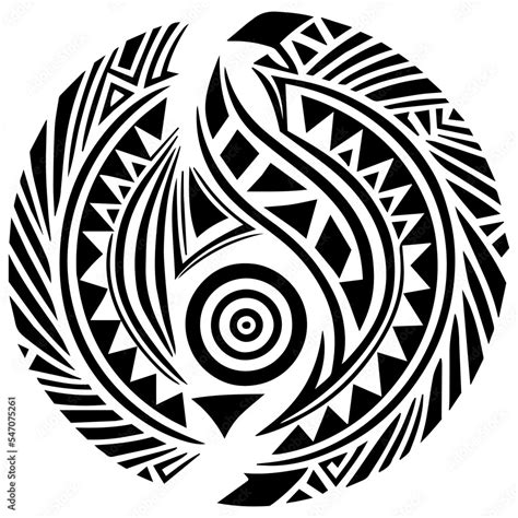 Tribal tattoo logo Polynesian Mayan Inca Aztec ethnic black and white ...