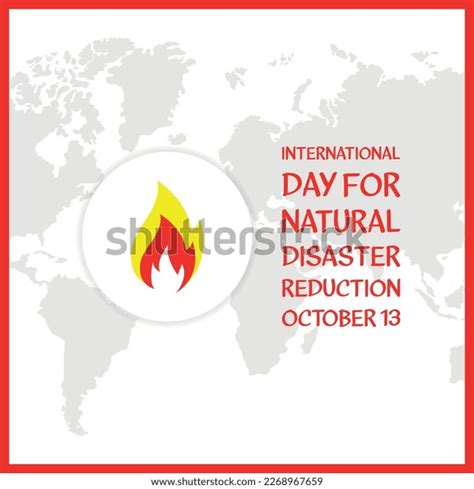 International Day Disaster Reduction Design Suitable Stock Vector