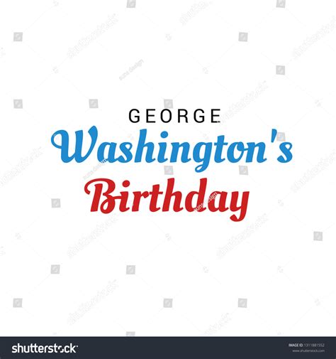 Vector Illustration Backgroundbanner George Washingtons Birthday Stock