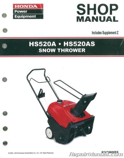 Honda Snowblower Manuals Repair Manuals Online