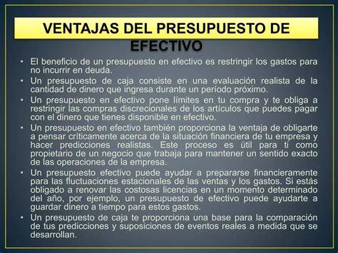 Presupuesto Del Efectivo Ppt