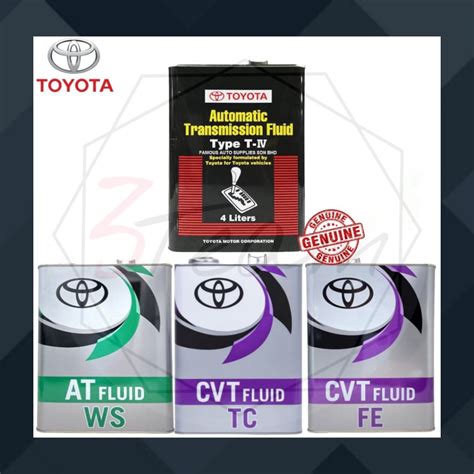 TOYOTA AUTOMATIC FLUID TYPE T IV 4 LITRE WS ATF 4 LITRE CVT