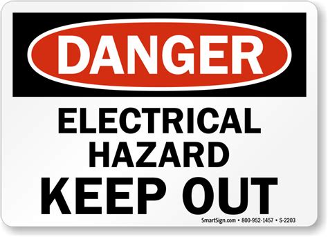 Electrical Hazard Signs | Electrical Hazard Warning Signs