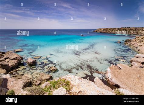 Cala Azzurra Beach Favignana Stock Photo Alamy