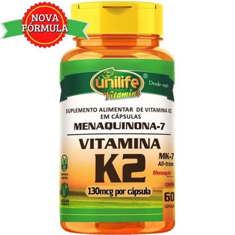 Vitamina K Mk Menaquinona Mg Caps Vegano Unilife Vitaminas A