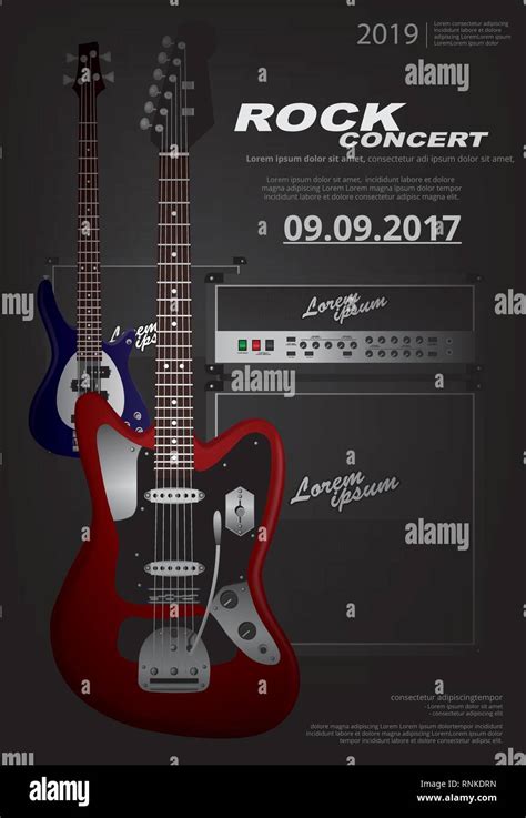 Guitar Concert Poster Background Template Vector Illustration Stock Vector Image And Art Alamy