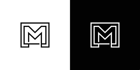 Modern And Unique Letter M Initials Logo Design Vector Art