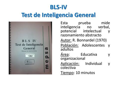 Bls Iv Test De Inteligencia General