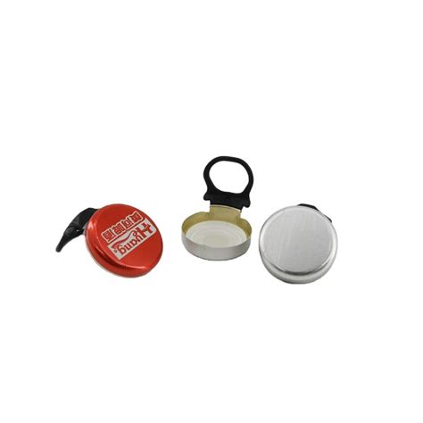 Custom Logo Ring Pull Beer Bottle Caps 26mm Aluminium Plastic Easy Open