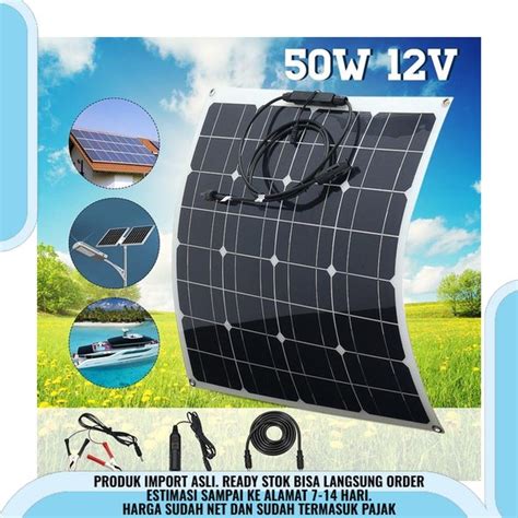 Jual Ob1382y Aksesoris Eksterior Mobil Flexible Solar Panel Module Kit Charger For Car Rv Marine