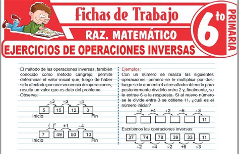 Ejercicios De Sucesiones Aritméticas Para Sexto De Primaria Fichas