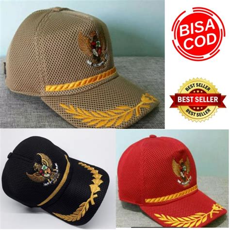 Promo Gratis Ongkir Topi Garuda Padi Kapas Jaring Double Messh