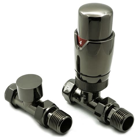 Reina Modal Trv Straight Radiator Valves Oiled Bronze