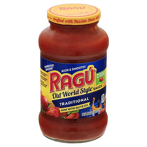 Ragu Old World Style Sauce Traditional 24 Oz Tomato And Basil Sendiks Food Market