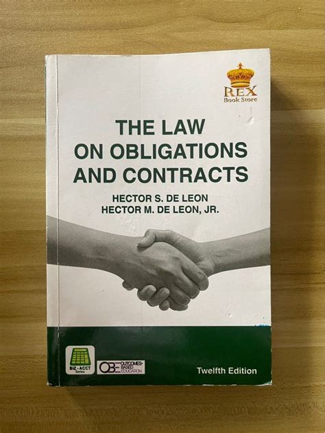 Law On Obligations And Contracts Hector De Leon Hobbies And Toys Books