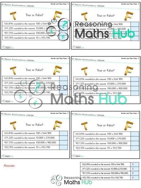 Round Numbers Up To 1 Million Master The Curriculum