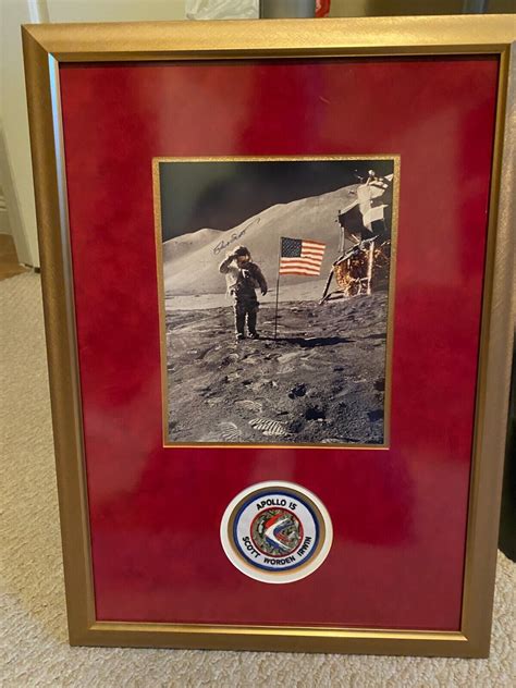 Apollo 15 Moonwalker Dave Scott Autographed Framed Lunar Eva Display