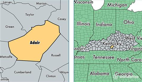 Adair County, Kentucky / Map of Adair County, KY / Where is Adair County?