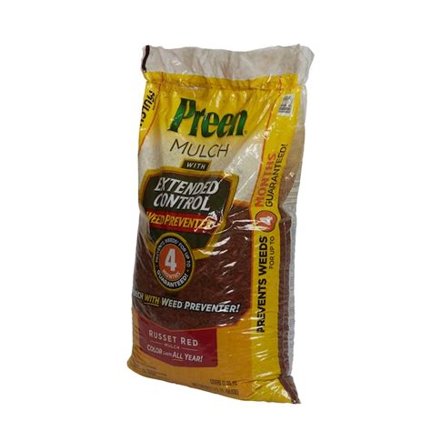 Preen 2 Cu Ft Russet Red Ny 2 Cu Ft Russet Red Hardwood Mulch Plus Weed